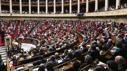 L'Assemblée nationale pendant le discours de politique générale du Premier ministre. (VINCENT ISORE / MAXPPP)