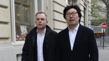 Le d&eacute;put&eacute; Fran&ccedil;ois de Rugy et le s&eacute;nateur Jean-Vincent Plac&eacute;, le 4 avril 2015, &agrave; Paris. (BERTRAND GUAY / AFP)