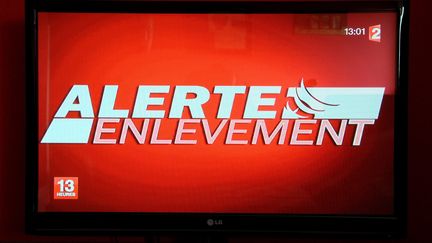 Le logo Alerte enlèvement, diffusé à la télévision le 19 décembre 2012. (MAXPPP)