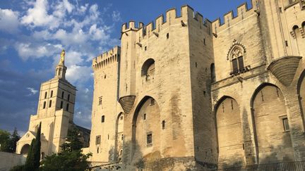 Le Palais des papes accueille traditionnellement chaque été le festival de théâtre d'Avignon (Vaucluse). (STÉPHANE MILHOMME / RADIOFRANCE)