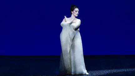 Eleonora Buratto dans le rôle-titre "Madame Butterfly" à l'Opéra Bastille, à Paris. (CHLOE BELLEMERE / ONP)