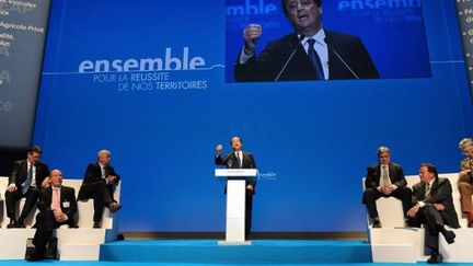 François Hollande pendant le 66e Congrès de la FNSEA à Montpellier (AFP PHOTO PASCAL GUYOT)