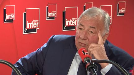 Gérard Larcher, dans les studios de France Inter, le 10 mai 2019. (FRANCE INTER / RADIO FRANCE)