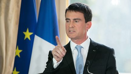 &nbsp; (Manuel Valls lors de ses voeux à Matignon © Maxppp)