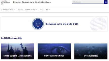 Capture d'écran du site internet de la DGSI, le 6 juillet 2021. (DGSI.INTERIEUR.GOUV.FR)