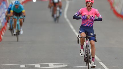 Michael Woods remporte son deuxième succès d'étape sur les routes du Tour d'Espagne (ANDER GILLENEA / AFP)