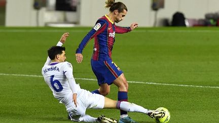 Antoine Griezmann (FC Barcelone) lors du match de Liga contre Eibar. (PAU BARRENA / AFP)