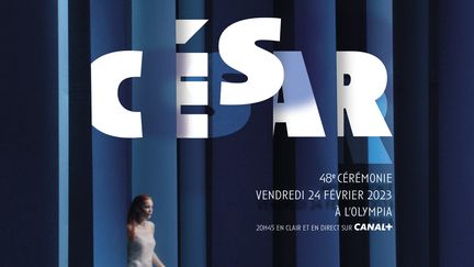 L'affiche de la 48e édition de la cérémonie des César qui se tiendra le 24 février 2023, à Paris. (ACADEMIE DES CESAR)