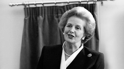 Margaret Thatcher, Premer ministre britannique le 23 mai 1990. (© HOWARD DENNER / RETNA PICTURE / MAXPPP)