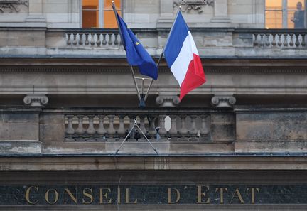 Le Conseil d'Etat à Paris, le 25 janvier 2024. (MOHAMMED BADRA / EPA / AFP)