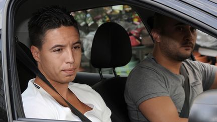 Samir Nasri arrive au si&egrave;ge de la F&eacute;d&eacute;ration fran&ccedil;aise de football en vue de son audition par la commission de discipline, le 27 juillet 2012 &agrave; Paris. (BERTRAND GUAY / AFP)