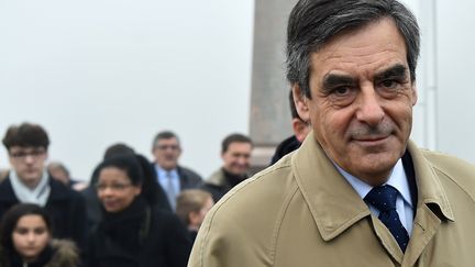 François Fillon, le 11 décembre 2016, à Sablé-sur-Sarthe (Sarthe) (JEAN-FRANCOIS MONIER / AFP)