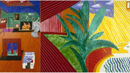 David Hockney, "Hollywood Hills House", 1980, Collection Walker Art Center, Minneapolis. Gift of Penny and Mike Winton, 1983
 (David Hockney)