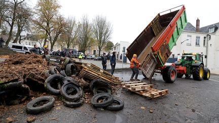 Une manifetation d'agriculteurs à l'initative de la Coordination rurale de la préfecture d'Arras (Pas-de-Calais). (MATTHIEU BOTTE / MAXPPP / VOIX DU NORD)