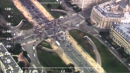 Photo prise par des fonctionnaires de la pr&eacute;fecture de police, le 24 mars 2013 lors de la manifestation des opposants au mariage pour tous, &agrave; Paris. (PREFECTURE DE POLICE / FTVI)