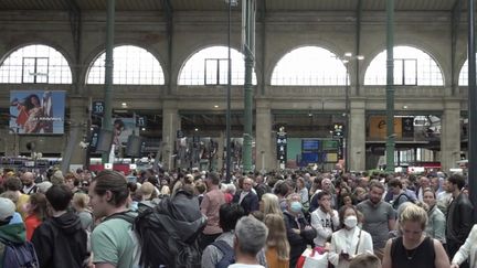 Transports : les trains à l’arrêt à Gare du Nord. (FRANCE 3)