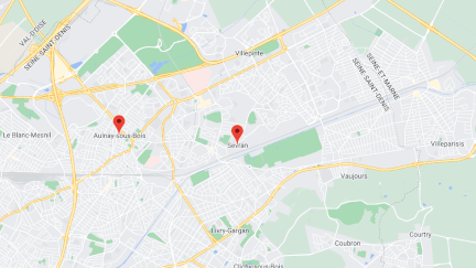 Sevran et Aulnay-sous-Bois (Seine-Saint-Denis). (GOOGLE MAPS)