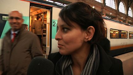 Najat Vallaud-Belkacem et Harlem Désir,  mardi matin, gare du Nord à Paris. (HP)