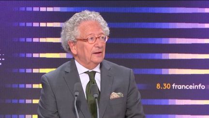 Le géopolitologue Dominique Moïsi, invité de franceinfo, en octobre 2023. (FRANCE INFO / RADIOFRANCE)