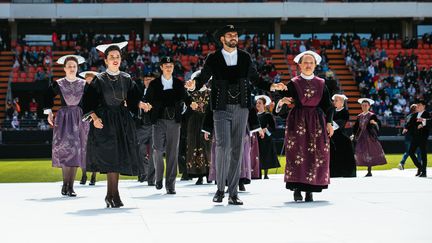 La Grande Parade du 50e festival Interceltique de Lorient, en août 2021. (MATHIEU MENARD / HANS LUCAS)