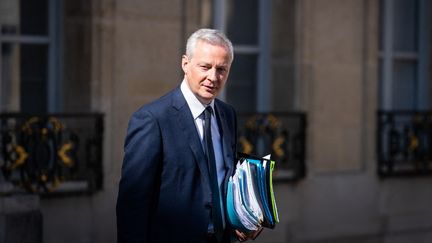 Le ministre de l'Economie Bruno Le Maire, à l'Elysée, à Paris, le 19 avril 2023. (XOSE BOUZAS / HANS LUCAS / AFP)