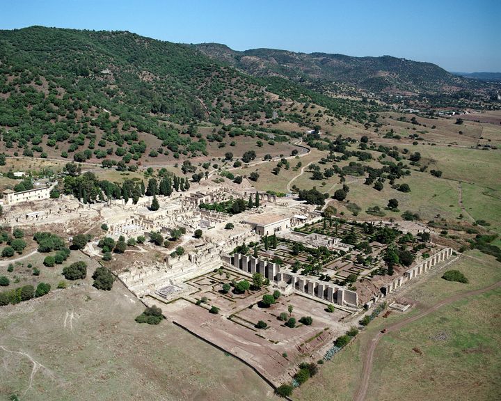 Vue aérienne de la ville caliphale de Médina Azahara
 (M. Pijuán/Madinat al-Zahra Archaeological Site (CAMaZ)/Unesco)