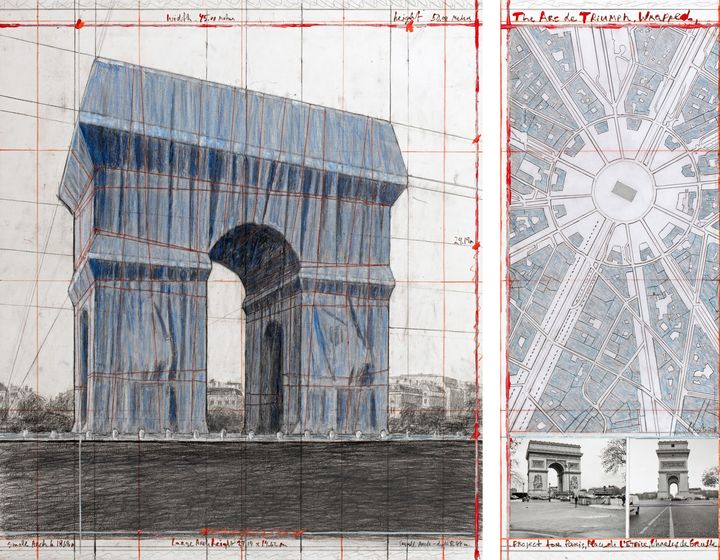 Le projet d'empaquetage de l'Arc de Triomphe a été maintenu malgré le décès de l'artiste, le 31 mai 2020. (ANDRE GROSSMANN / CHRISTO AND JEANNE-CLAUDE - 2019)