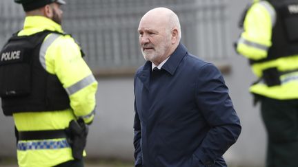 Alex Maskey, le président de l'Assemblée d'Irlande du Nord, à Belfast (Royaume-Uni), le 26 février 2022. (PETER MORRISON / MAXPPP)