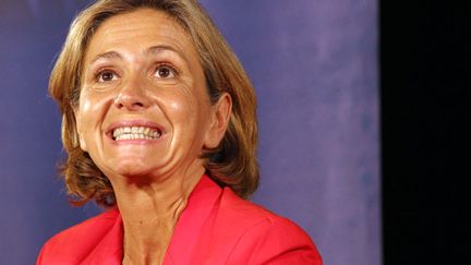 L'ancienne ministre du Budget Val&eacute;rie P&eacute;cresse a compar&eacute; Nicolas Sarkozy &agrave; J&eacute;sus. C'est vrai qu'elle semble quelque peu illumin&eacute;e, Nice (Alpes-Maritimes), le 1er octobre 2012. (SYLVESTRE / MAXPPP)