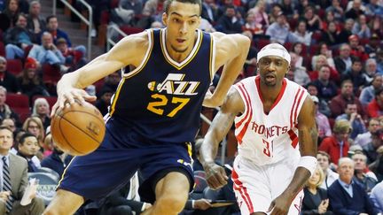 Le pivot français de Utah, Rudy Gobert, a réalisé une deuxième partie de saison NBA 2014-2015 exceptionnelle. (SCOTT HALLERAN / GETTY IMAGES NORTH AMERICA)