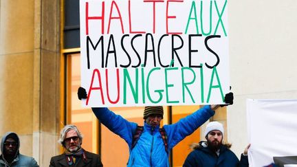 Manifestation à Paris (France) contre les violences de Boko Haram, après les massacres à Baga et dans le villes alentour, le 18 janvier 2015. (CITIZENSIDE/JALLAL SEDDIKI / CITIZENSIDE.COM)