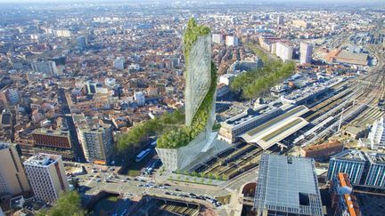 Le projet d'Occitanie Tower qui sera construite à Toulouse près de la gare Matabiau.
 (Photo © Studio Libeskind/Cie de Phalsbourg)