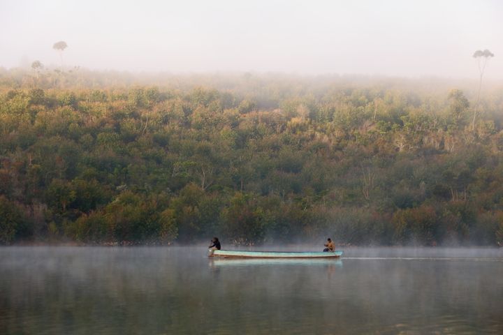 Morning mist over sturgeon lake in Madagascar.  (Photo Acipenser)