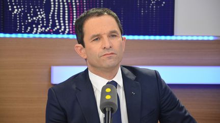 Benoit Hamon,&nbsp;candidat à l’élection présidentielle pour le PS. (RADIO FRANCE / JEAN-CHRISTOPHE BOURDILLAT)