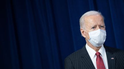 Le président américain Joe Biden lors d'une visite dans les bâtiments du Pentagone à Washington DC, le 10 février 2021. (SAUL LOEB / AFP)