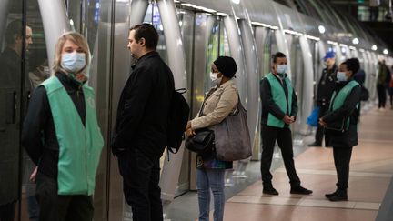 Un quai de métro, gare de Lyon, ligne 14, à Paris. (LP/OLIVIER LEJEUNE / MAXPPP)