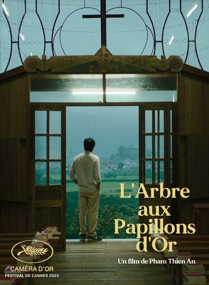 Affiche du film "L'arbre aux papillons d'or", de Pham Thien An, sortie le 20 septembre 2023 (NOUR FILMS)