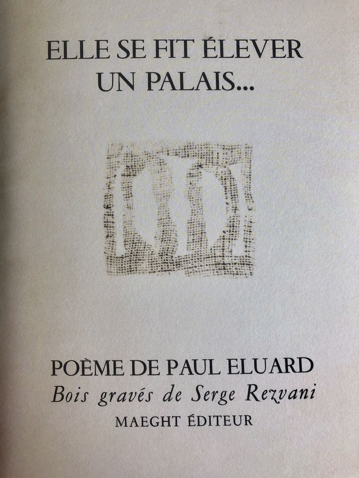 Réédition du poème de Paul Eluard "Elle se fit élever un palais" pour la 21e fête de la librairie indépendante.&nbsp; (Gallimard)