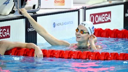 La nageuse française Béryl Gastaldello lors des Championnats du monde en petit bassin à Budapest, le 11 décembre 2024.