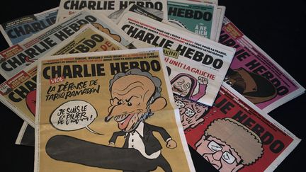 Des unes de "Charlie hebdo".&nbsp; (ROLAND MACRI / MAXPPP)