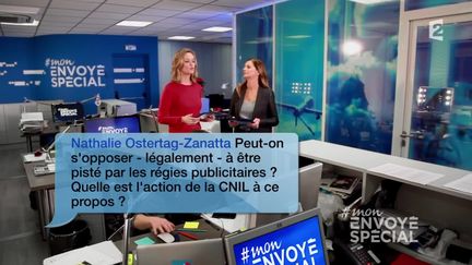 Guilaine Chenu et Fran&ccedil;oise Joly r&eacute;pondent aux questions des internautes dans #MonEnvoy&eacute;Sp&eacute;cial du 29 novembre ( FRANCE 2 / FRANCE TV INFO )