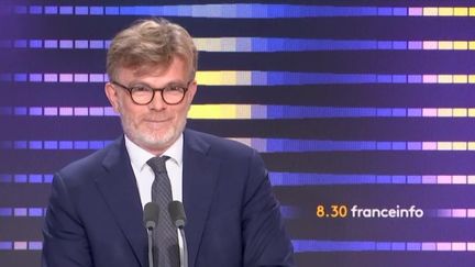 Marc Fesneau, ministre de l’Agriculture et de la Souveraineté alimentaire, était mardi 9 mai l’invité du 8h30 franceinfo. (FRANCEINFO / RADIOFRANCE)