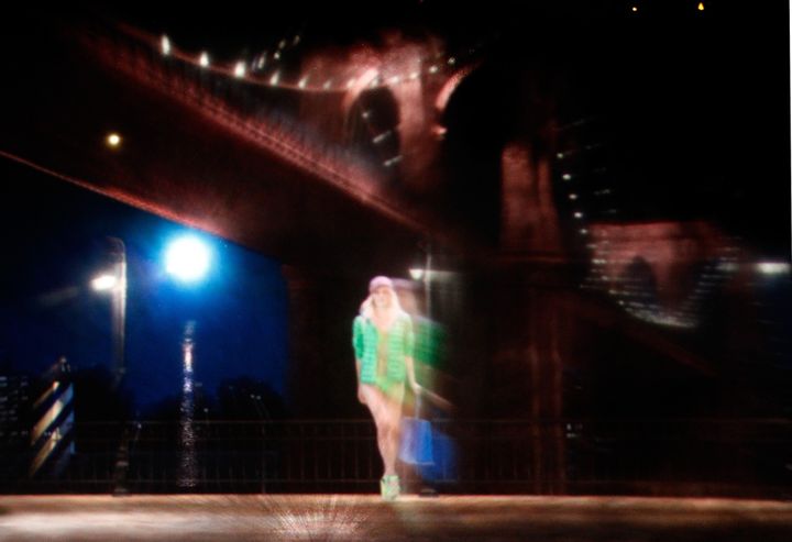 Le Pont de  Brooklyn en toile de fond
 (Peter Michael/AFP)