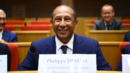 Philippe Diallo, alors vice-président délégué de la FFF, le 9 juin 2022. (ANNE-CHRISTINE POUJOULAT / AFP)