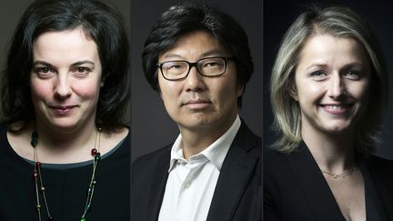 Emmanuelle Cosse, Jean-Vincent Placé et Barbara Pompili (montage photos).&nbsp; (JOEL SAGET / AFP)