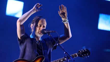 Thom Yorke sur scène avec Radiohead à Lisbonne le 8 juillet 2016.
 (Pedro Fiuza / NurPhoto / AFP)