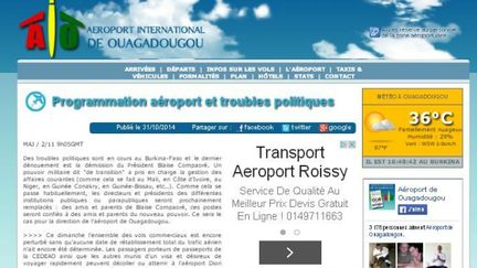  (Le faux site de l'aéroport d'Ouagadougou, capitale du Burkina Faso © Capture d'écran)