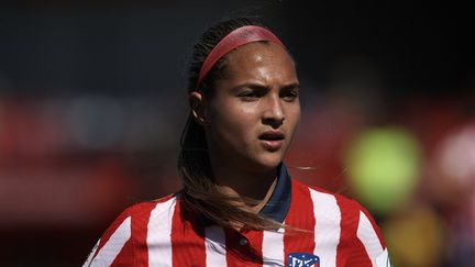 Des joueuses vénézuéliennes, dont la star du foot féminin Deyna Castellanos, ont dénoncé les abuses sexuels perpétrés par leur ancien entraîneur, Kenneth Szeremeta, le 6 octobre 2021. (JOSE BRETON / NURPHOTO)