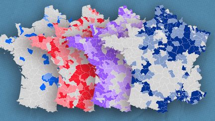 Quelle est la répartition des principales forces politiques françaises ? Découvrez-le avec nos quatre cartes. (FRANCEINFO)