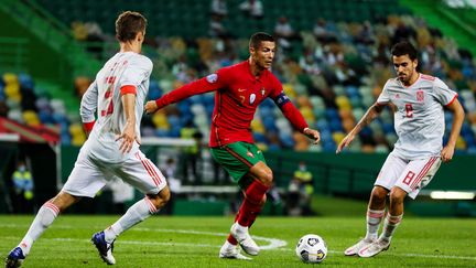 Cristiano Ronaldo n'a pas pu faire la différence face à l'Espagne (CARLOS COSTA / AFP)